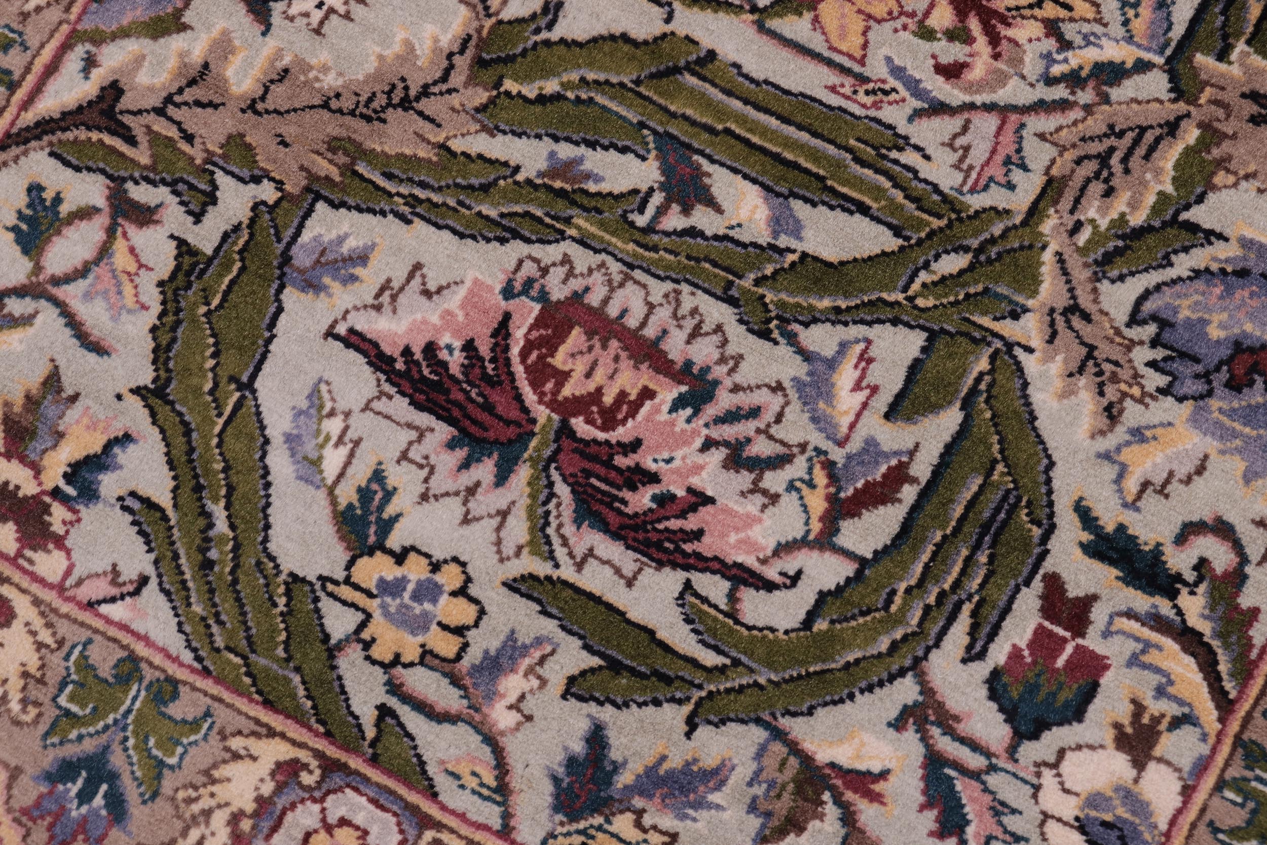handmade Transitional Marry Gold Lt. Green Lt. Green Hand Knotted RECTANGLE 100% WOOL area rug 2x4
