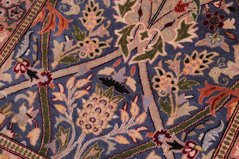 handmade Transitional Mujahid Blue Red Hand Knotted RECTANGLE 100% WOOL area rug 3x4