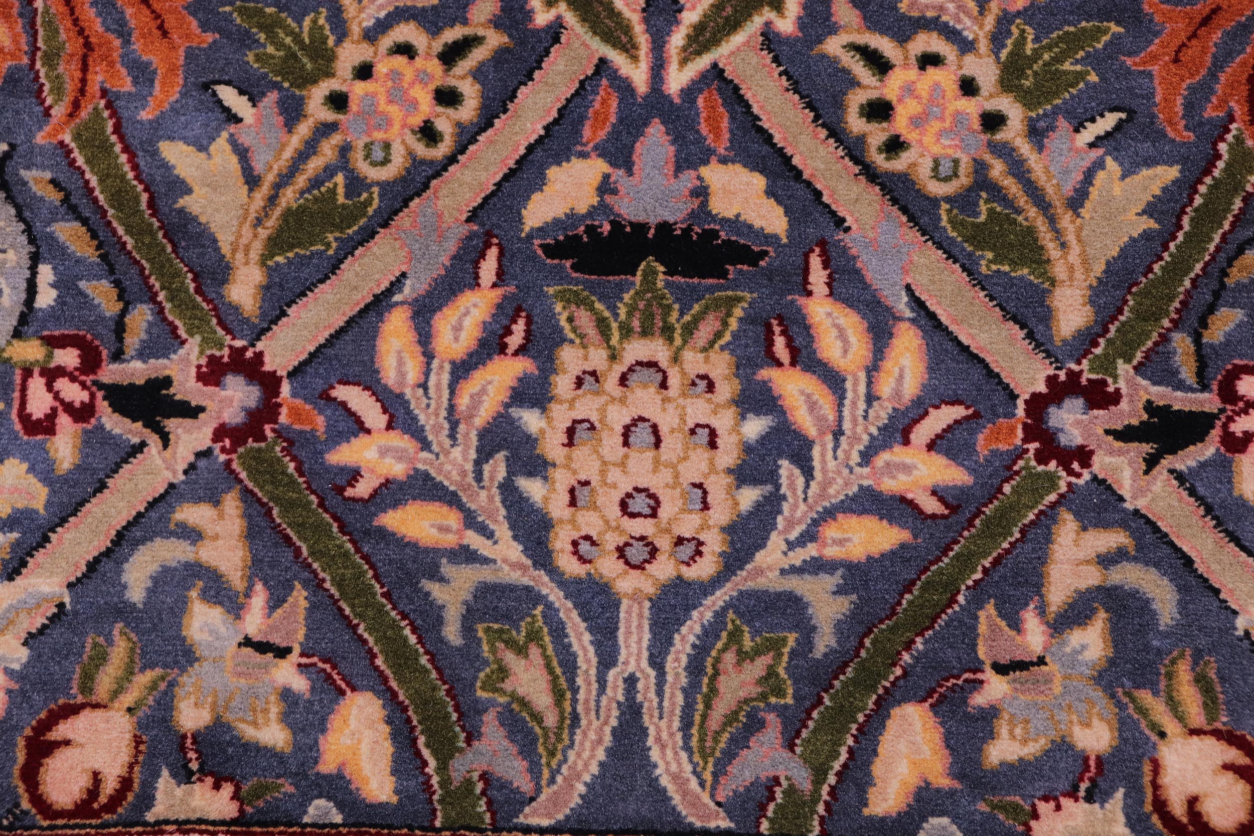 handmade Transitional Mujahid Blue Red Hand Knotted RECTANGLE 100% WOOL area rug 3x4