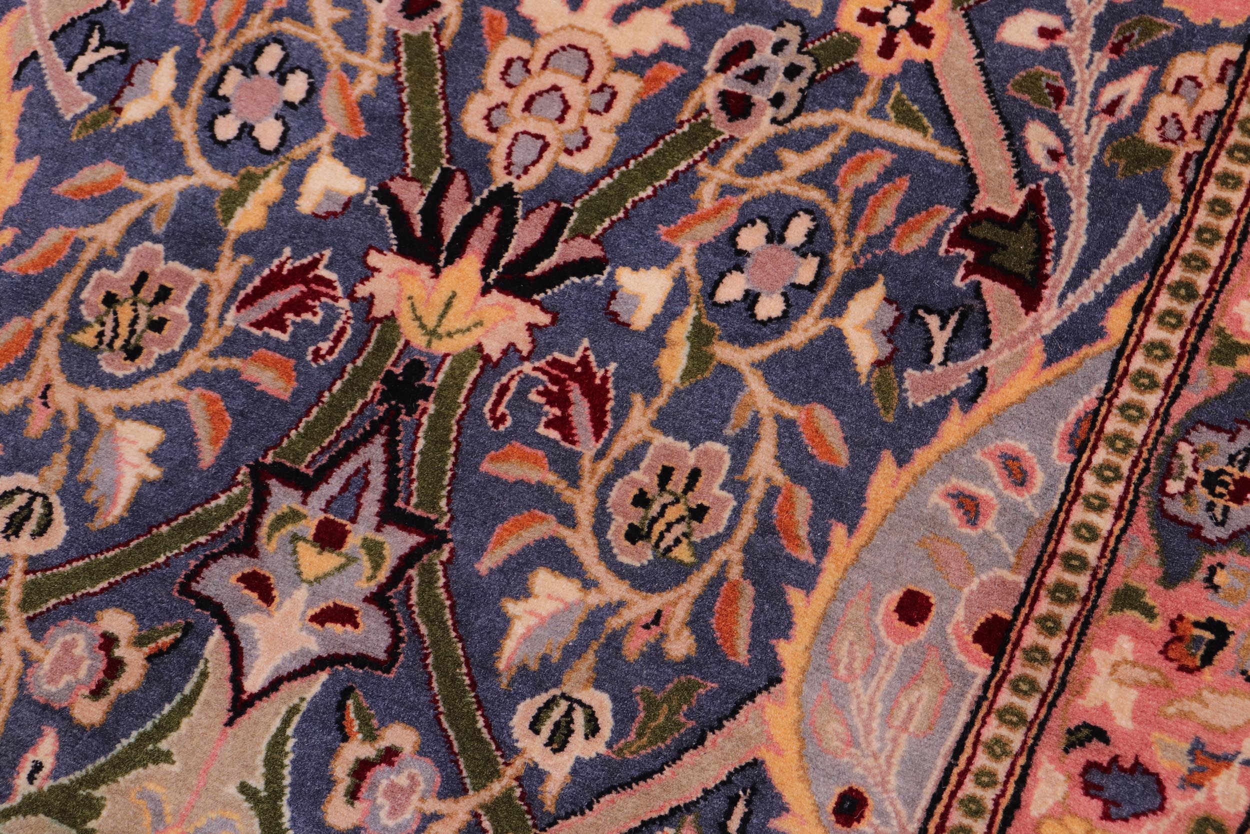 handmade Transitional Mujahid Blue Red Hand Knotted RECTANGLE 100% WOOL area rug 3x4