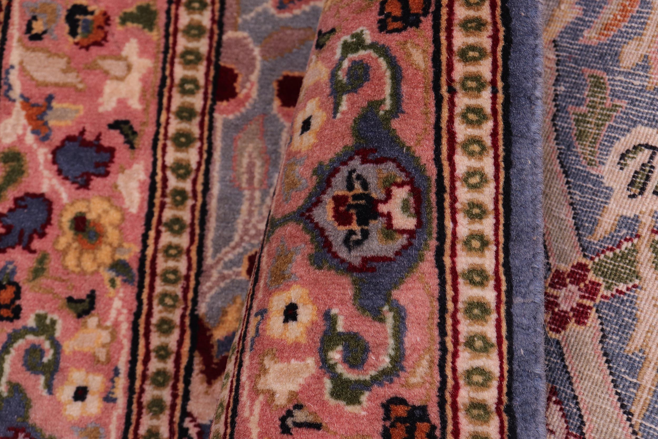 handmade Transitional Mujahid Blue Red Hand Knotted RECTANGLE 100% WOOL area rug 3x4