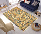 handmade Traditional Kafkaz Tan Orange Hand Knotted RECTANGLE 100% WOOL area rug 5 x 7