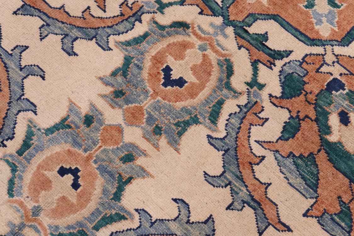 handmade Traditional Kafkaz Tan Orange Hand Knotted RECTANGLE 100% WOOL area rug 5x7