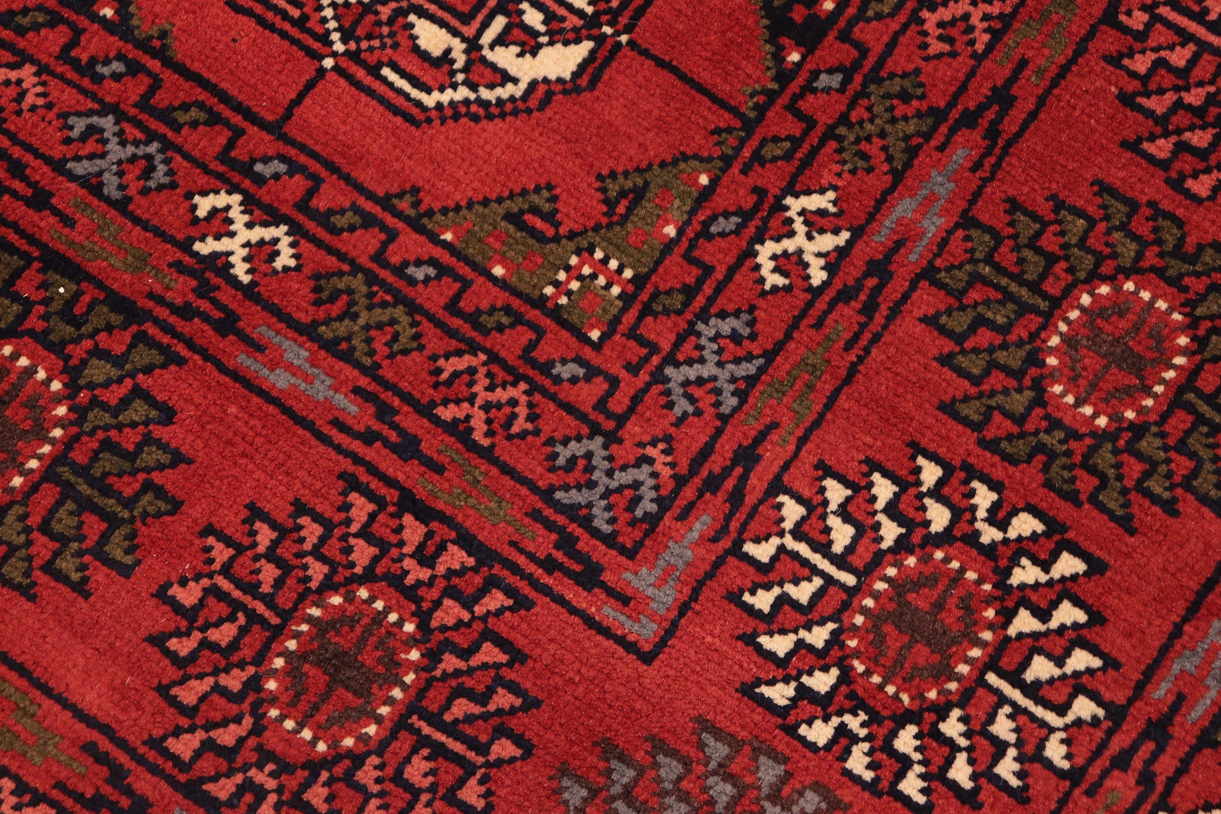 handmade Geometric Kargahi Rust Beige Hand Knotted RECTANGLE 100% WOOL area rug 7x10