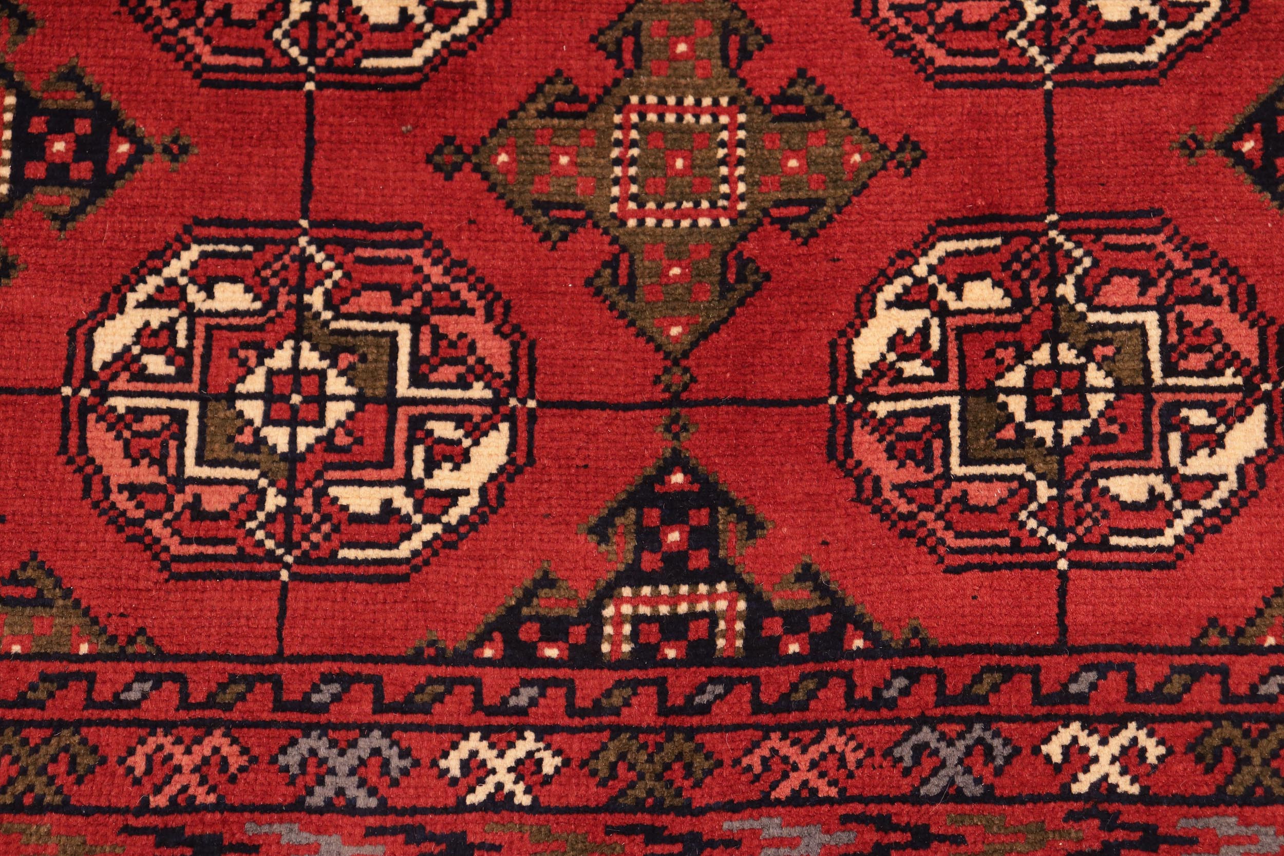 handmade Geometric Kargahi Rust Beige Hand Knotted RECTANGLE 100% WOOL area rug 7x10