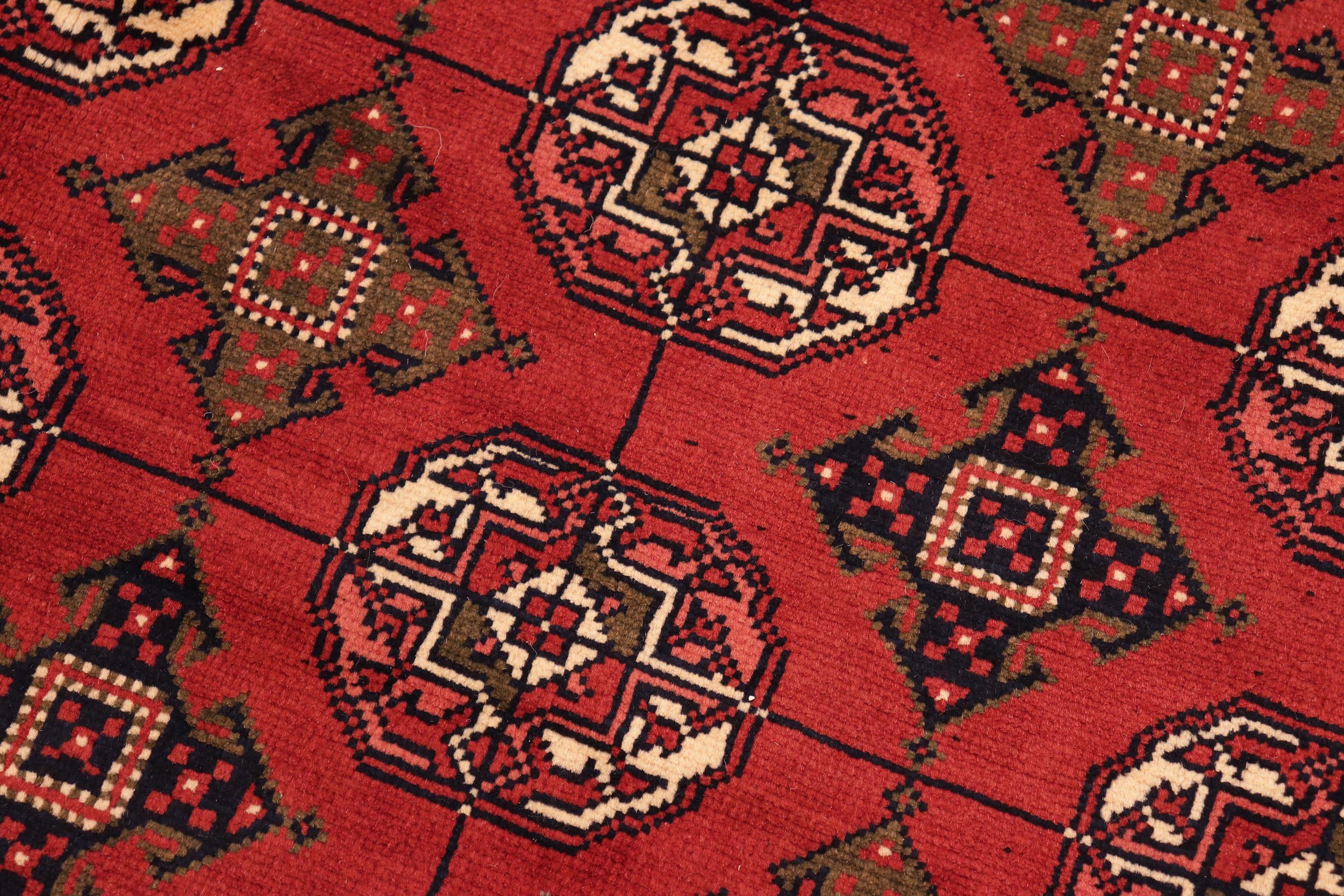 handmade Geometric Kargahi Rust Beige Hand Knotted RECTANGLE 100% WOOL area rug 7x10