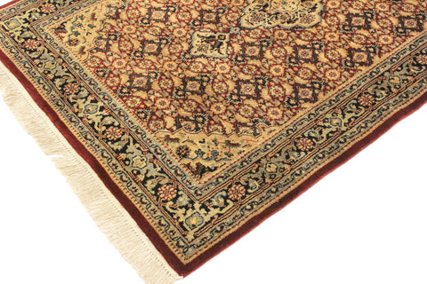 handmade Traditional Kafkaz Red Blue Hand Knotted RECTANGLE 100% WOOL area rug 4' x 6'