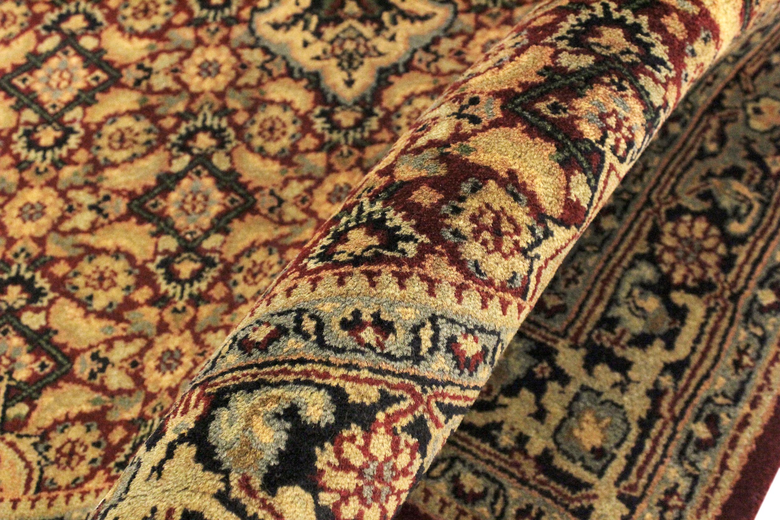 handmade Traditional Kafkaz Red Blue Hand Knotted RECTANGLE 100% WOOL area rug 4' x 6'