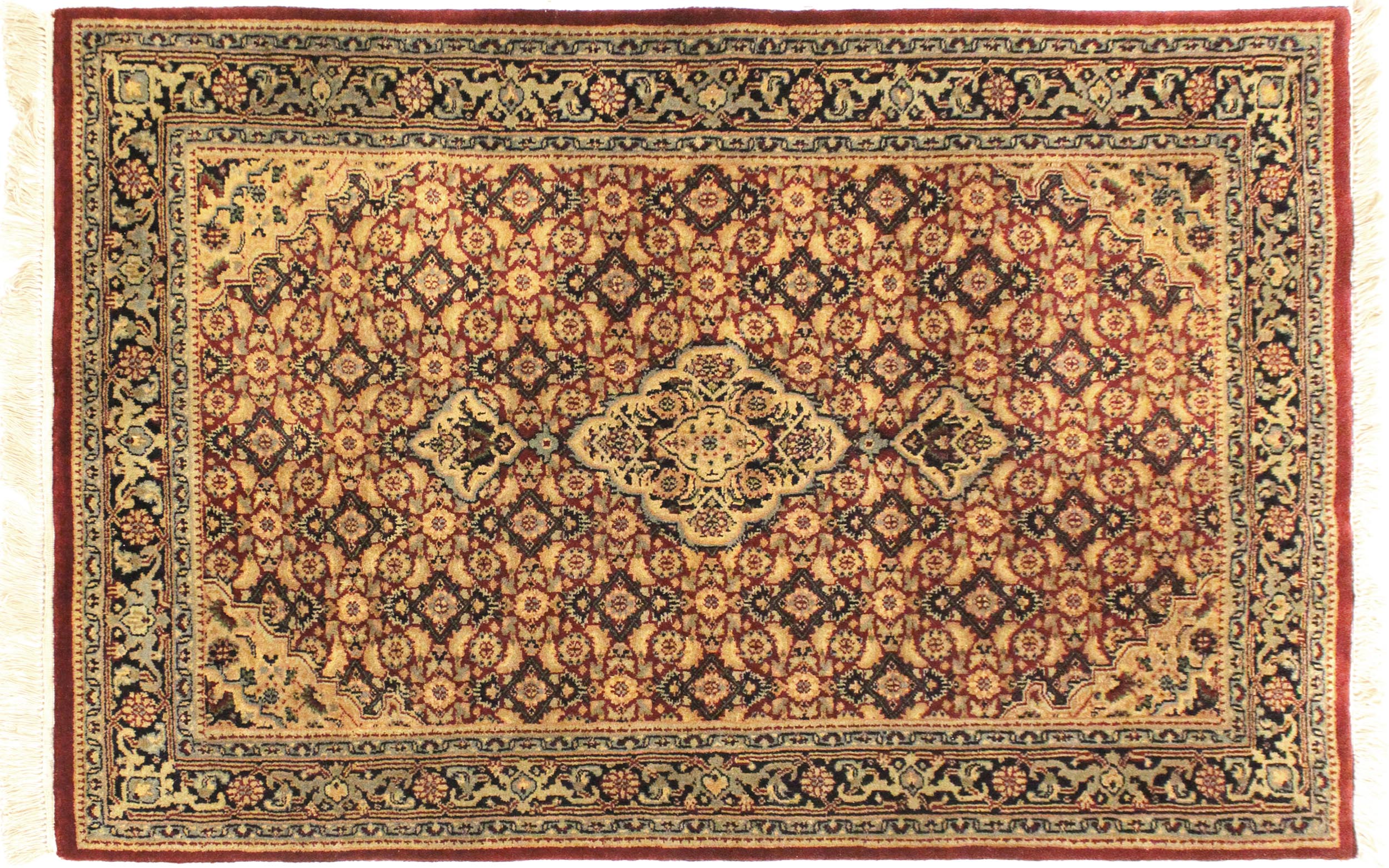 handmade Traditional Kafkaz Red Blue Hand Knotted RECTANGLE 100% WOOL area rug 4' x 6'