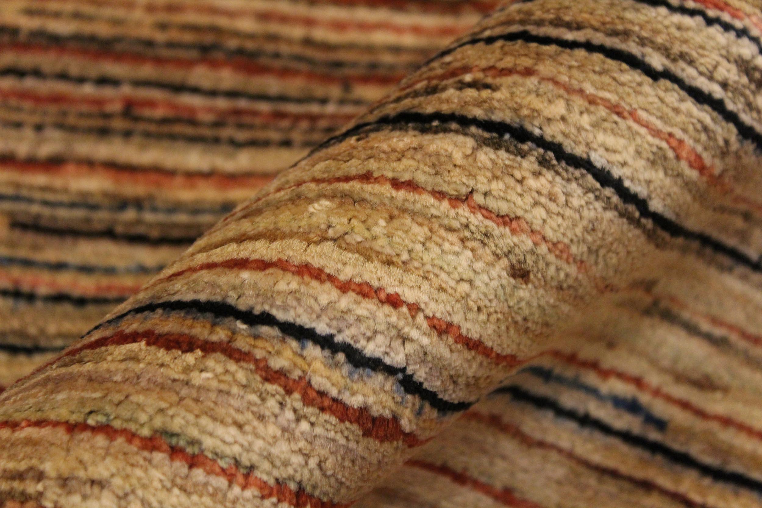 handmade Modern Gabbeh Beige Brown Hand Knotted RECTANGLE 100% WOOL area rug 3' x 5'