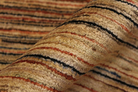 handmade Modern Gabbeh Beige Brown Hand Knotted RECTANGLE 100% WOOL area rug 3' x 5'