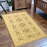 handmade Transitional Kafkaz Brown Green Hand Knotted RECTANGLE 100% WOOL area rug 4 x 7