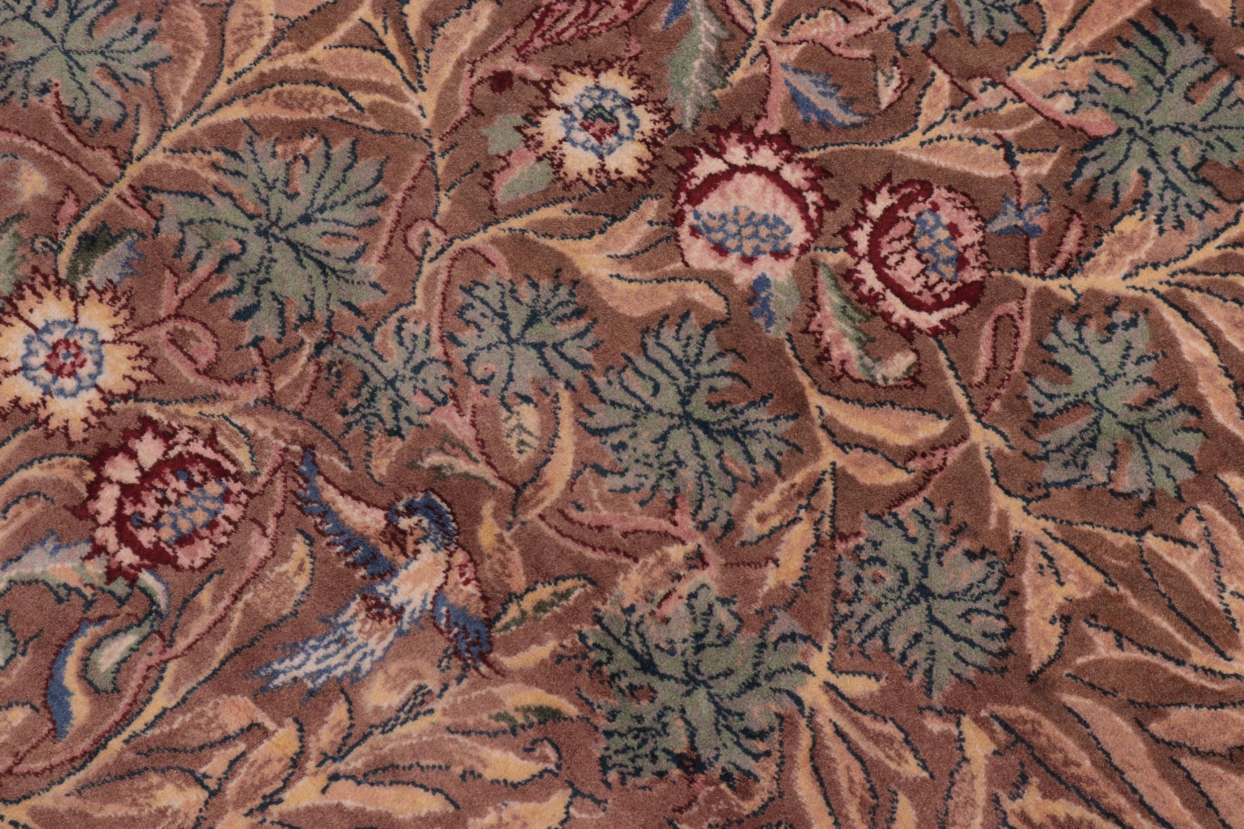 handmade Traditional Imran Brown Green Hand Knotted ROUND 100% WOOL area rug 8'x8'
