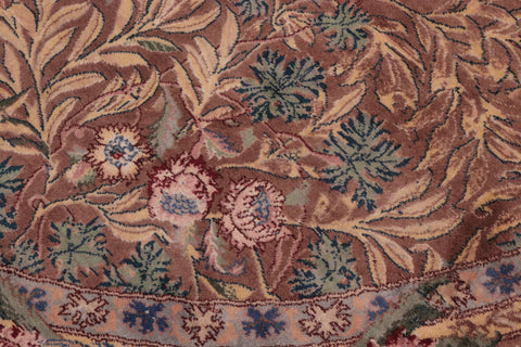 handmade Traditional Imran Brown Green Hand Knotted ROUND 100% WOOL area rug 8' x 8'