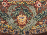 handmade Traditional Imran Brown Green Hand Knotted ROUND 100% WOOL area rug 8x8