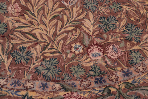 handmade Traditional Imran Brown Green Hand Knotted ROUND 100% WOOL area rug 8' x 8'