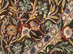 handmade Traditional Imran Brown Gray Hand Knotted ROUND 100% WOOL area rug 8x8