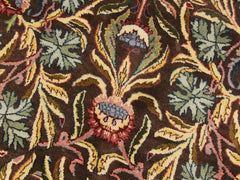 handmade Traditional Imran Brown Gray Hand Knotted ROUND 100% WOOL area rug 8x8