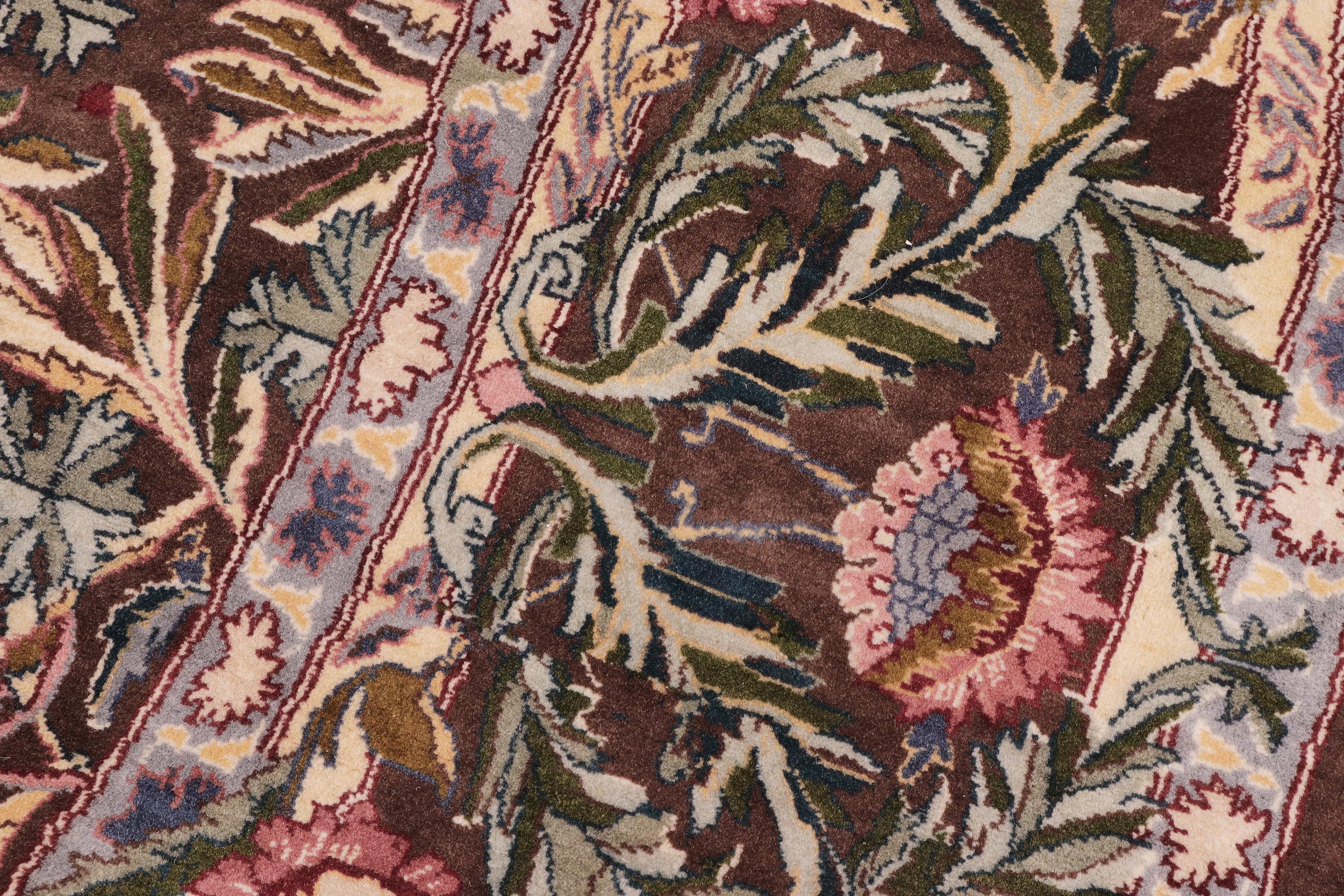 handmade Traditional Imran Brown Gray Hand Knotted ROUND 100% WOOL area rug 8' x 8'