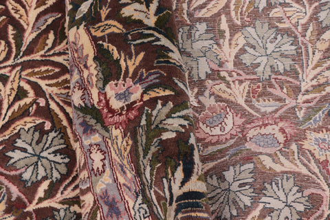 handmade Traditional Imran Brown Gray Hand Knotted ROUND 100% WOOL area rug 8' x 8'