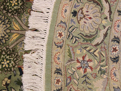 handmade Traditional Nagi Lt. Green Gray Hand Knotted ROUND 100% WOOL area rug 6x6