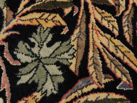 handmade Traditional Imran Black Green Hand Knotted ROUND 100% WOOL area rug 8x8