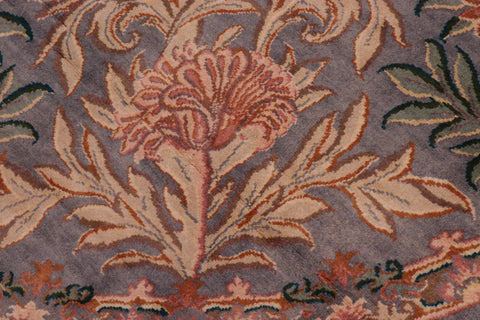 handmade Traditional Nayagra Gray Pink Hand Knotted ROUND 100% WOOL area rug 8' x 8'