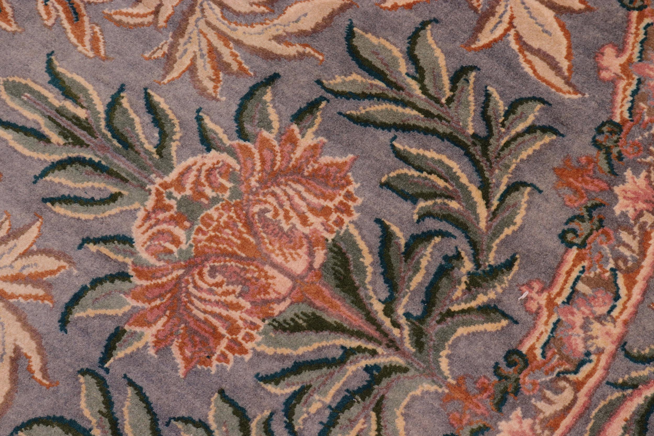 handmade Traditional Nayagra Gray Pink Hand Knotted ROUND 100% WOOL area rug 8' x 8'