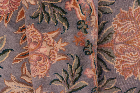 handmade Traditional Nayagra Gray Pink Hand Knotted ROUND 100% WOOL area rug 8' x 8'