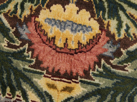 handmade Traditional Imran Brown Gray Hand Knotted ROUND 100% WOOL area rug 8x8