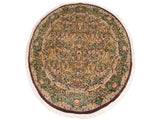 handmade Traditional Imran Brown Gray Hand Knotted ROUND 100% WOOL area rug 8x8