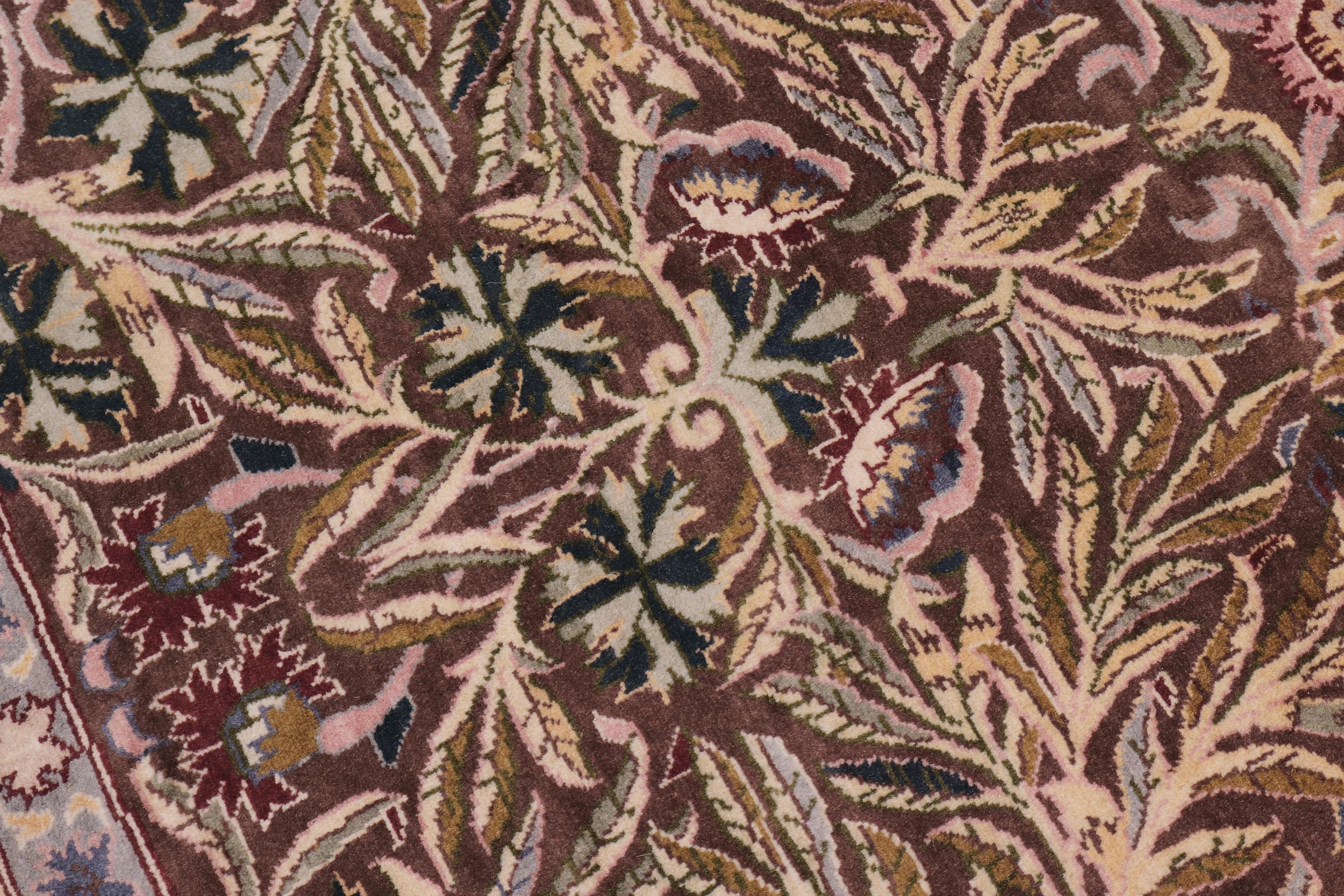 handmade Traditional Imran Brown Gray Hand Knotted ROUND 100% WOOL area rug 8' x 8'