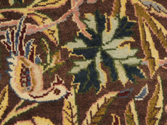 handmade Traditional Imran Brown Gray Hand Knotted ROUND 100% WOOL area rug 8x8