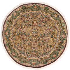 handmade Traditional Imran Brown Gray Hand Knotted ROUND 100% WOOL area rug 8x8