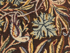 handmade Traditional Imran Brown Gray Hand Knotted ROUND 100% WOOL area rug 6x6