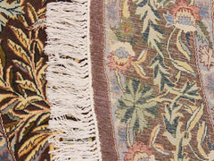 handmade Traditional Imran Brown Gray Hand Knotted ROUND 100% WOOL area rug 6x6