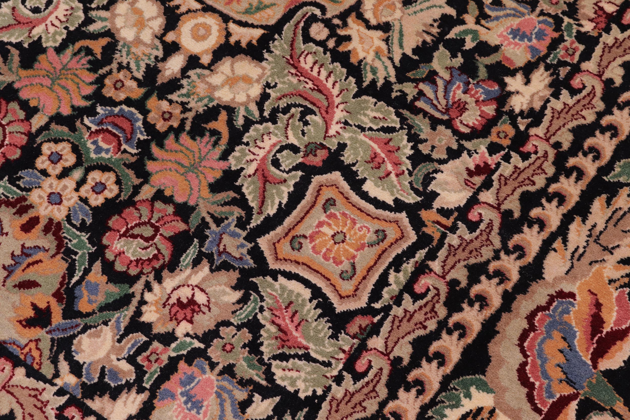 handmade Transitional Doop Black Black Hand Knotted RECTANGLE 100% WOOL area rug 12x17