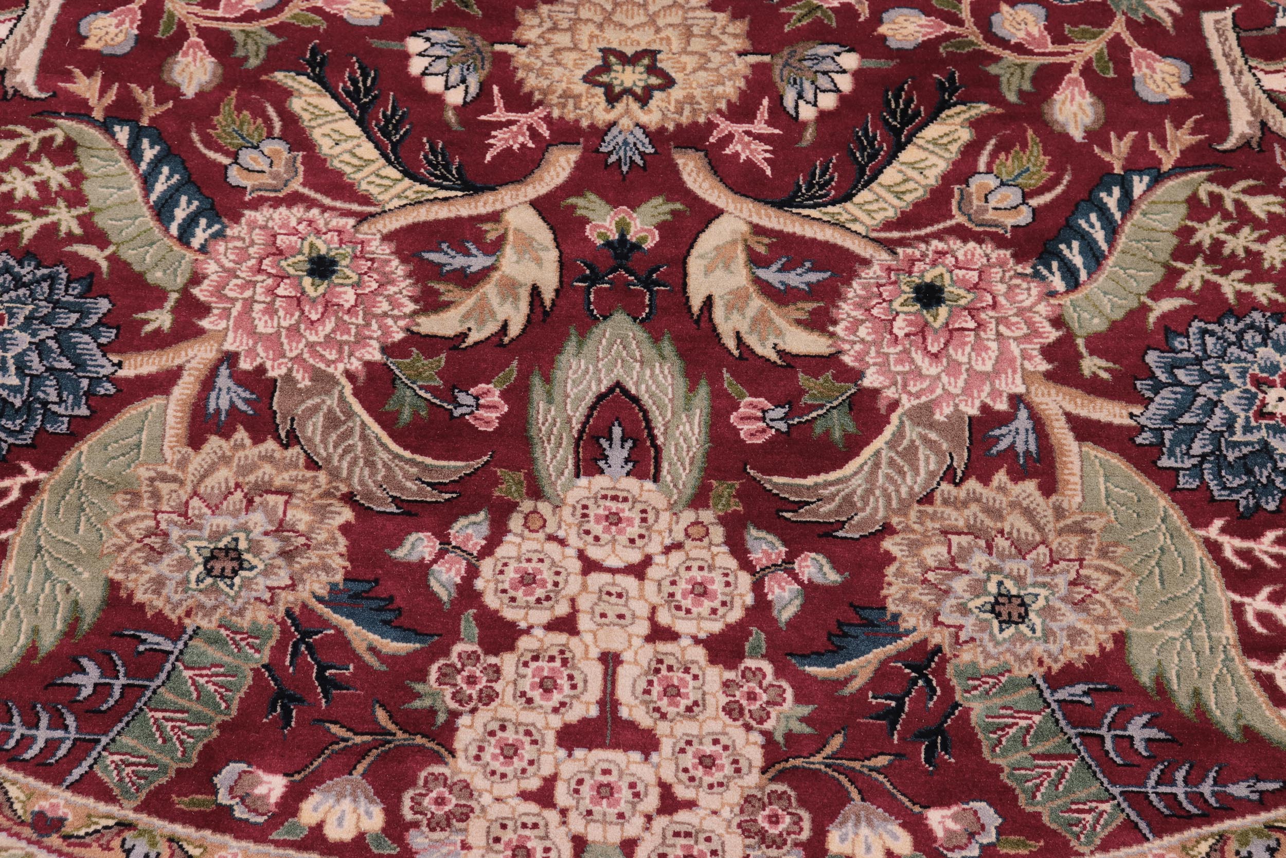 handmade Traditional Nagi Red Pink Hand Knotted ROUND 100% WOOL area rug 8' x 8'