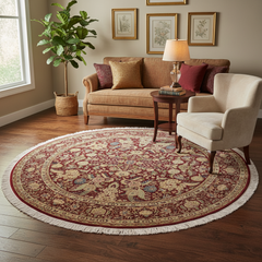 Nagi Heritage Keely Red/Pink Wool Round - 8'1''X8'3''