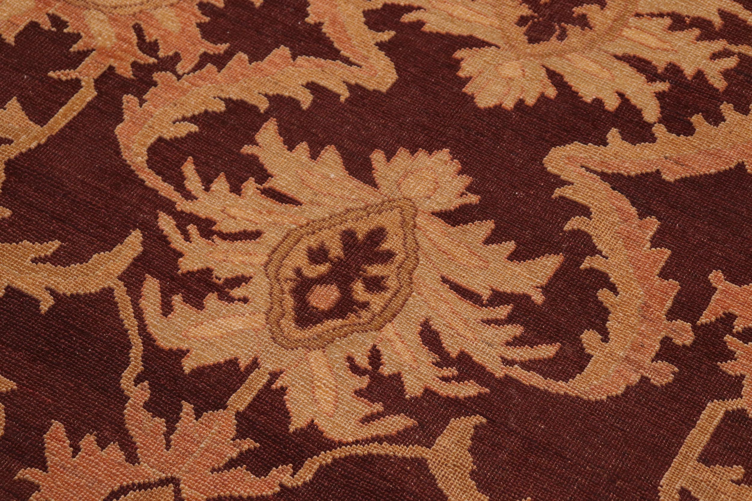 handmade Traditional Antique Maroon Lt. Gold Hand Knotted RECTANGLE 100% WOOL area rug 8x10