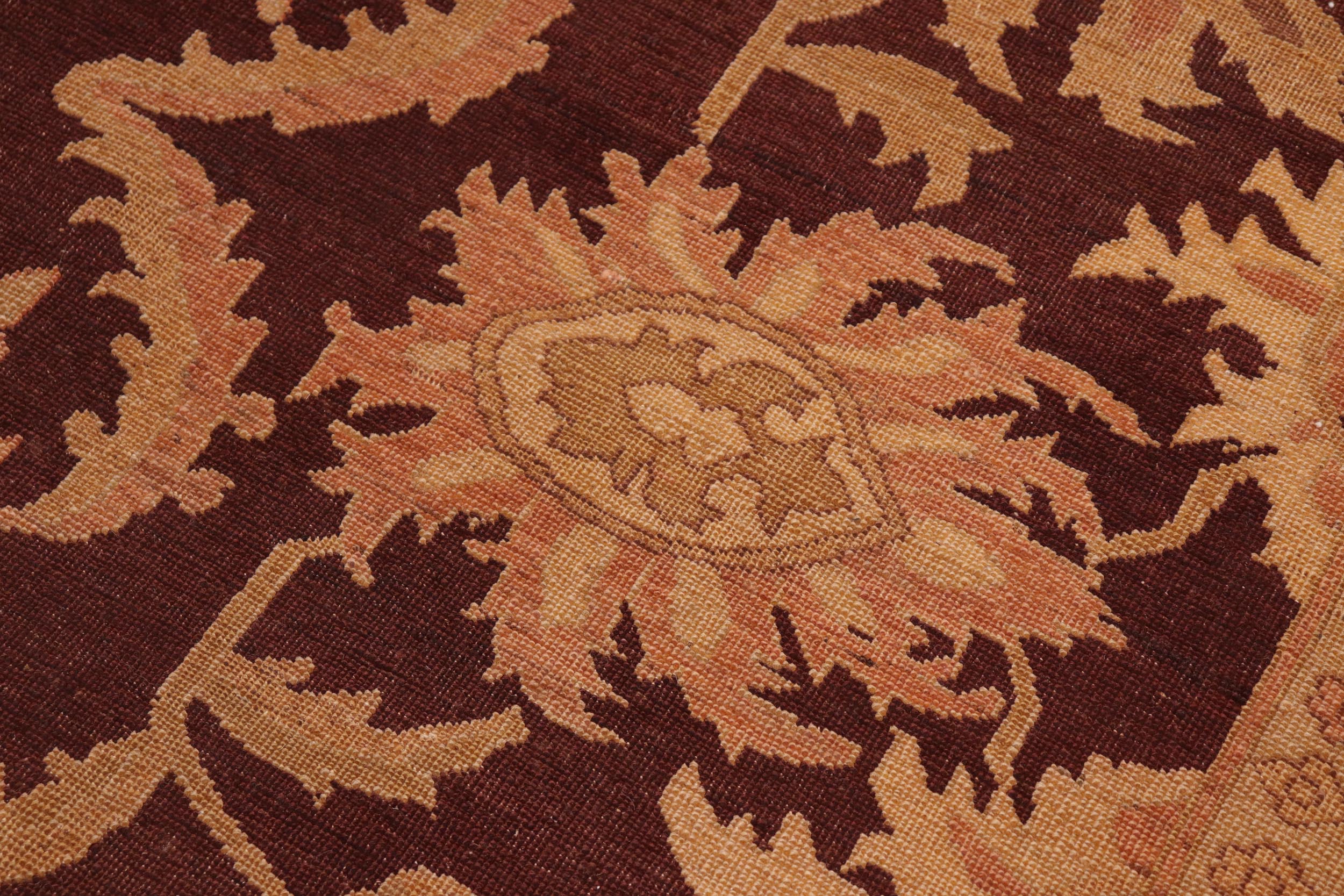 handmade Traditional Antique Maroon Lt. Gold Hand Knotted RECTANGLE 100% WOOL area rug 8x10