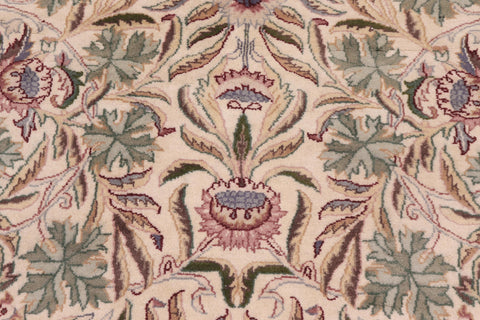 handmade Traditional Imran Beige Green Hand Knotted ROUND 100% WOOL area rug 8' x 8'