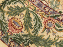 handmade Traditional Imran Beige Green Hand Knotted ROUND 100% WOOL area rug 8x8