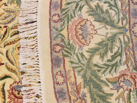 handmade Traditional Imran Beige Green Hand Knotted ROUND 100% WOOL area rug 8x8