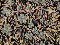 handmade Traditional Imran Black Gray Hand Knotted ROUND 100% WOOL area rug 8x8