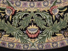 handmade Traditional Imran Black Gray Hand Knotted ROUND 100% WOOL area rug 8x8