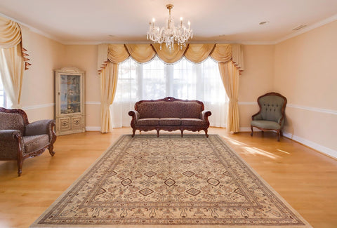 handmade Transitional Kafkaz Lt. Tan Brown Hand Knotted RECTANGLE 100% WOOL area rug 14' x 18'