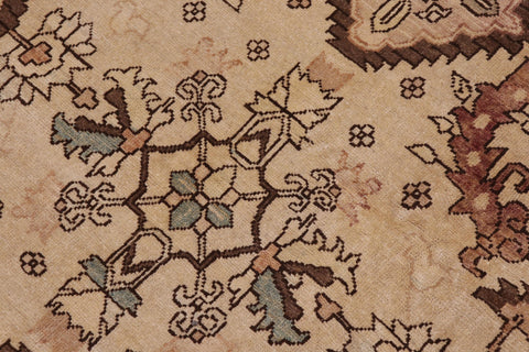 handmade Transitional Kafkaz Lt. Tan Brown Hand Knotted RECTANGLE 100% WOOL area rug 14' x 18'