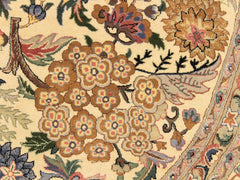 handmade Traditional Nagi Beige Pink Hand Knotted ROUND 100% WOOL area rug 9x9