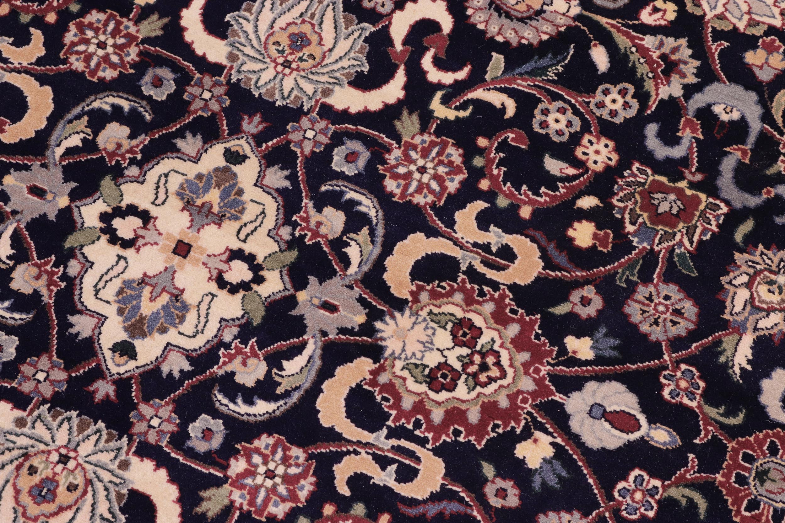 handmade Traditional Abasi Afsha Blue Red Hand Knotted ROUND 100% WOOL area rug 8'x8'